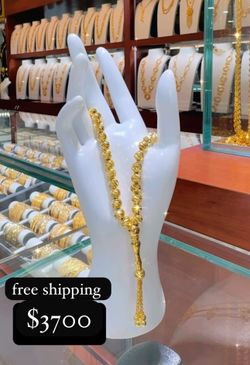✨STUNNING ✨ 21K GOLD TASBIH CHAIN BEADS BRACELET, BRAND NEW IN BOX 😍
