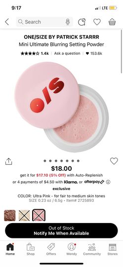 One Size Pink Powder 