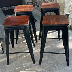 STOOL METAL AND WOOD USED LIKE NEW  $100 FOR ALL