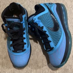 Nike LeBron 7 All Star Game Chlorine Blue Basketball Sneakers 