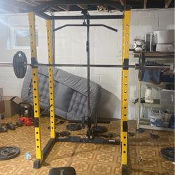 Power Rack + Cable Machine+ 300lbs Weight Set