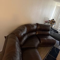 3 piece leather couch set