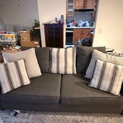Gray pull out couch
