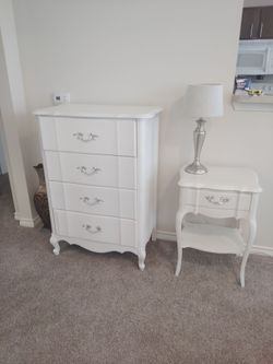 French Provincial Chest of drawer and Nightstand