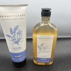 Bath & Body Works Sleep Lavender Vanilla Body Cream & Body Wash New Never Used