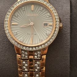 Citizen Eco-Drive Rose Gold Women’s Watch – Elegant & Like New 