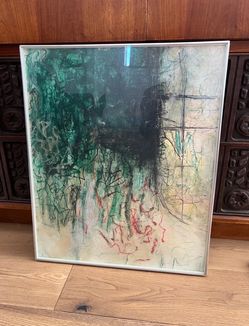 Ethereal Vintage ZVI MAIROVICH (Israeli, 1911–1974) Original Signed Gouache Abstract Painting Art