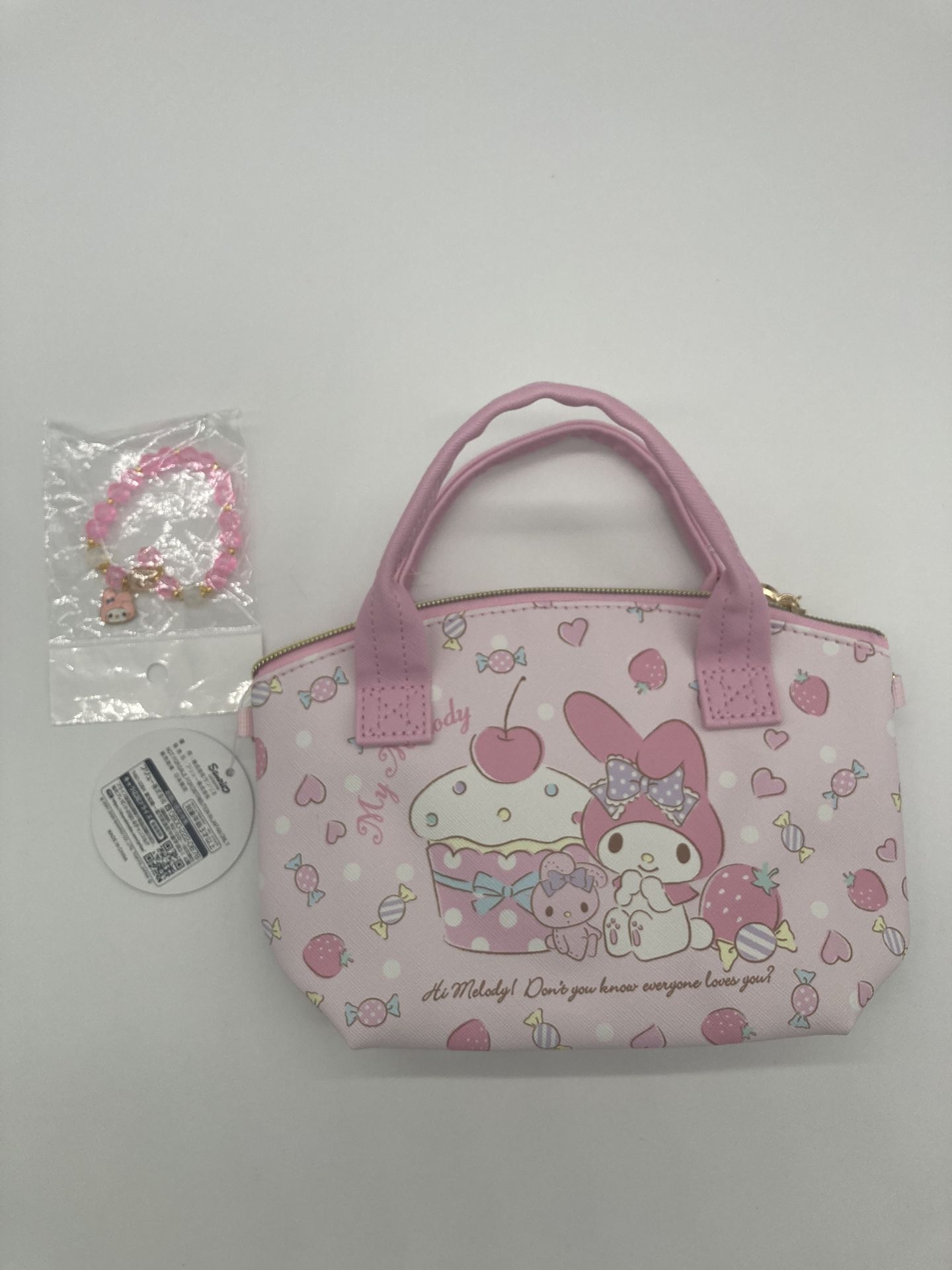 Anime Sanrio Crossbody Bag Kouromi Kt Cat Melody w/Charm Braclet *BRAND NEW*
