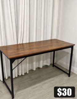 Industrial Wood Top Desk with Metal Frame