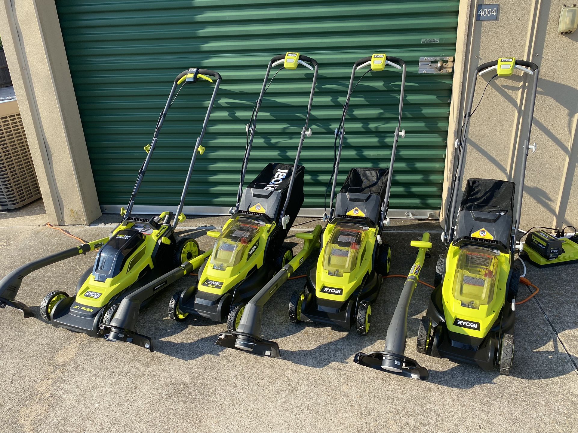 Ryobi 13 Inch Mowers W Weedeater Come W 4ah Battery And Charger
