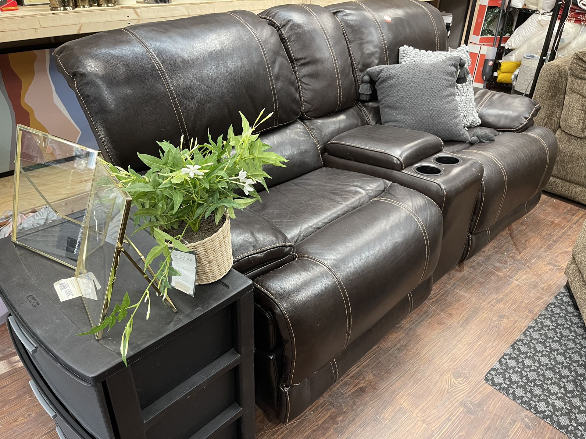 Loveseat Brown Leather