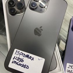 13 Pro Max Unlocked. Cash Or $10 Down W Approval 