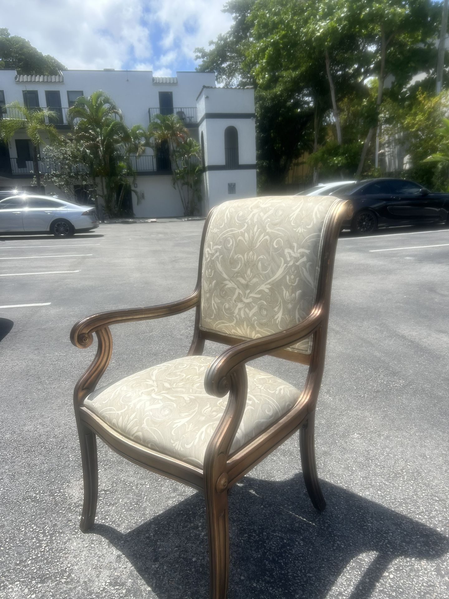 Bronze finish Scroll Back Arm Chair with 6 side Chairs