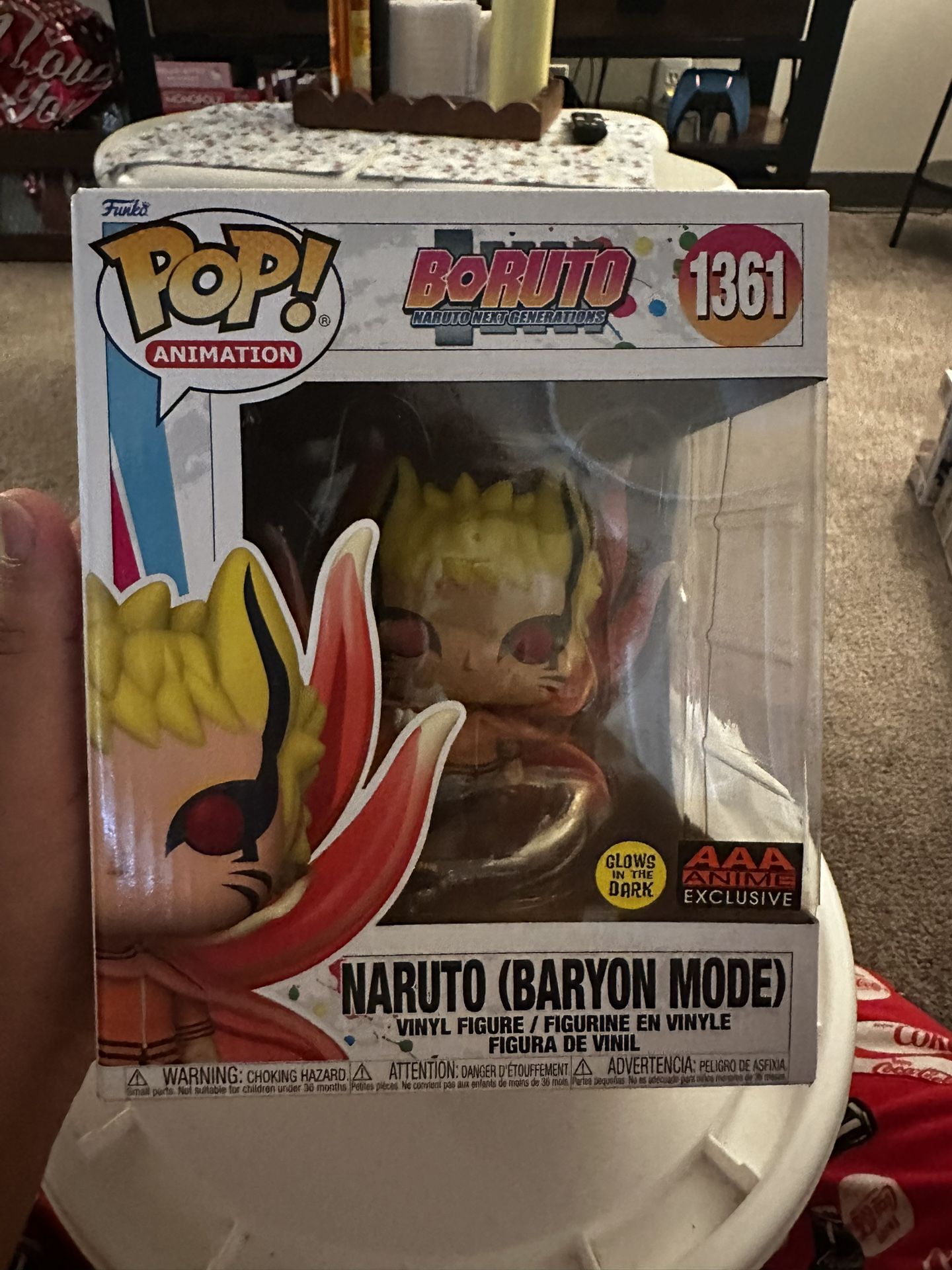 Funko Pop! Boruto 6" Naruto Baryon Mode GITD #1361 AAA Exclusive