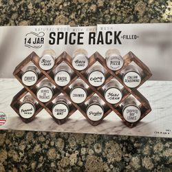 NEW Kamenstein 14-Jar Spice Rack & Spices