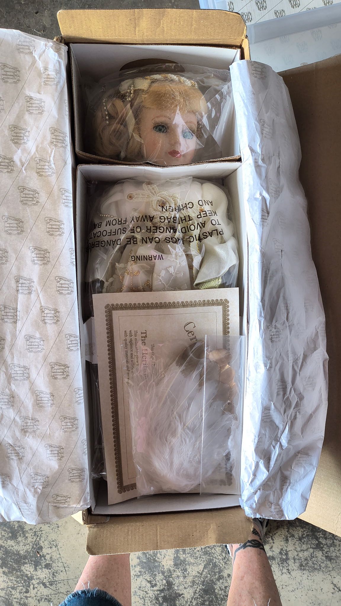 Vintage Doll With Certificate