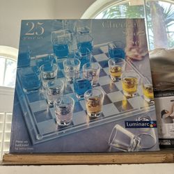25 Piece Set Checkers Shot Glass