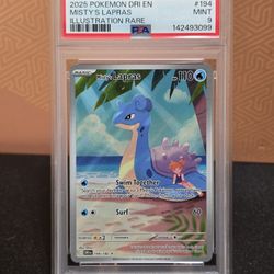 2025 Pokemon Mystys Lapras Illustration Rare PSA 9
