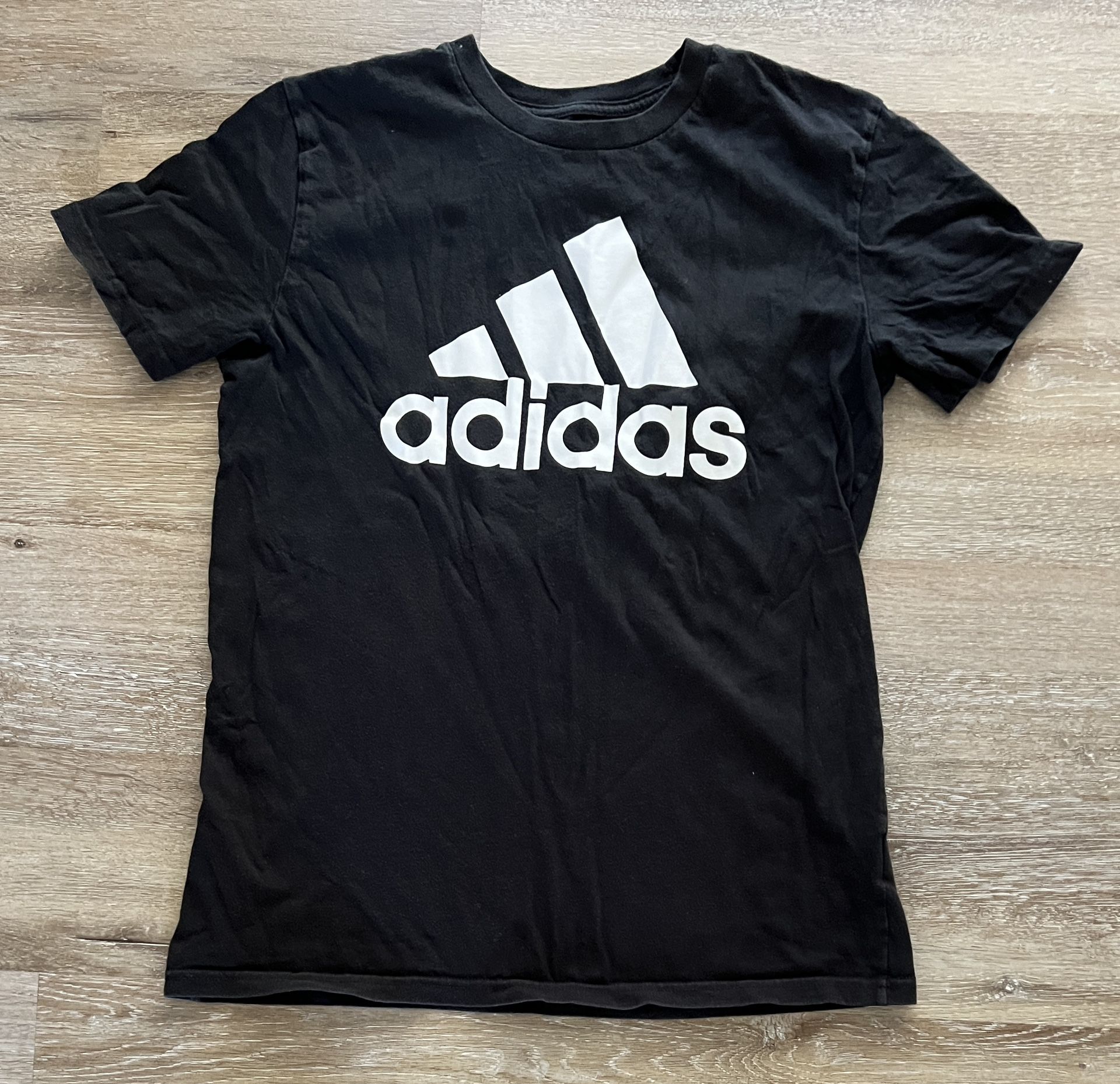 Adidas T-Shirt Boys Size L(14-16) Athletic Kids Youth Black 