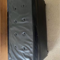 Black Ottoman that Opens