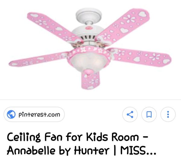 Hunter Annabelle Flowers Hearts Ceiling Fan For Sale In