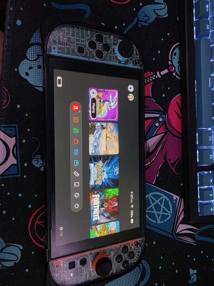 Switch 2 clear Joy-Cons with accessories