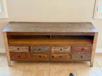 Rustic Reclaimed Wood Media Console