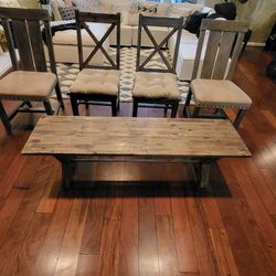Dining Room Table Bench And Chairs
