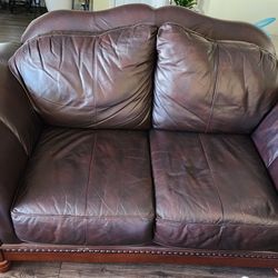 Ashley Millenium Series Leather Loveseat