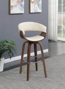 Swivel Bar Stool in Ecru and Walnut $175 Each! Lowest Prices Ever!