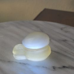 2" Approximately Yellow Fluorite Double Mushrooms Reactive With UV Lights 