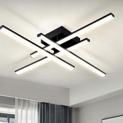 Modern LED Ceiling Light Fixture, Dimmable Close to Ceiling Light 