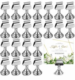 Set of 24 Silver Place Card Holders