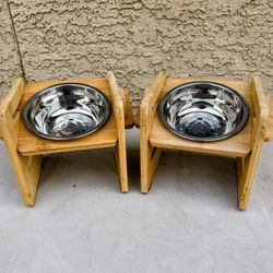 Pet Bowls Dog Feeder Elevated And Tilted