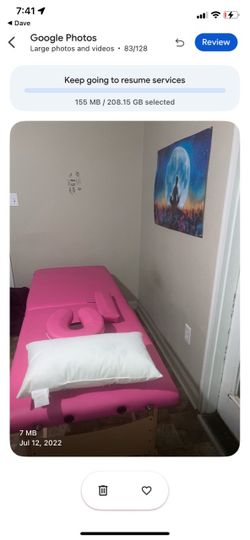 Pink Portable Massage Table with Accessories