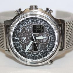 Citizen Men's Promaster Navihawk A-T Eco-Drive Pilot Watch Atomic Timekeeping  Chronograph