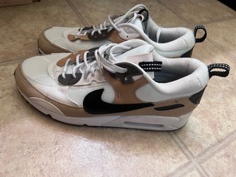 Tan and white Nike