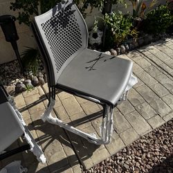 Flash Furniture HERCULES Series 661 lb. Capacity Gray Stack Chair with Air-Vent Back and Black Powder Coated Sled Base