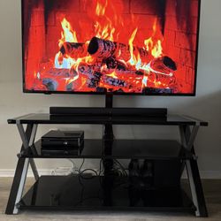 Black Tv Stand With Mounting Bracket