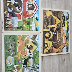 3 MELISSA AND DOUG PUZZLES 