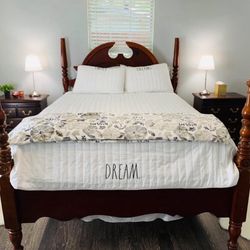 Queen Bed Frame & Box Spring 