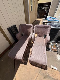 Outdoor pool chairs