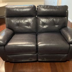Reclining Leather Couch (two seater)