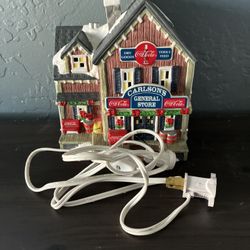 Vintage Coca Cola “Carlsons General Store” Town Square Collection Light.