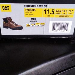 Cat Steel Toe Work Boots Size 11.5