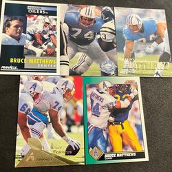 (5) Bruce Matthews - Houston oilers - NFL Football Cards