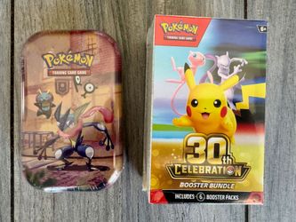Pokemon 30th Celebration Booster Bundle and Mini Tin - Greninja - Brand new and Sealed