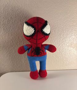 Spider man crochet doll