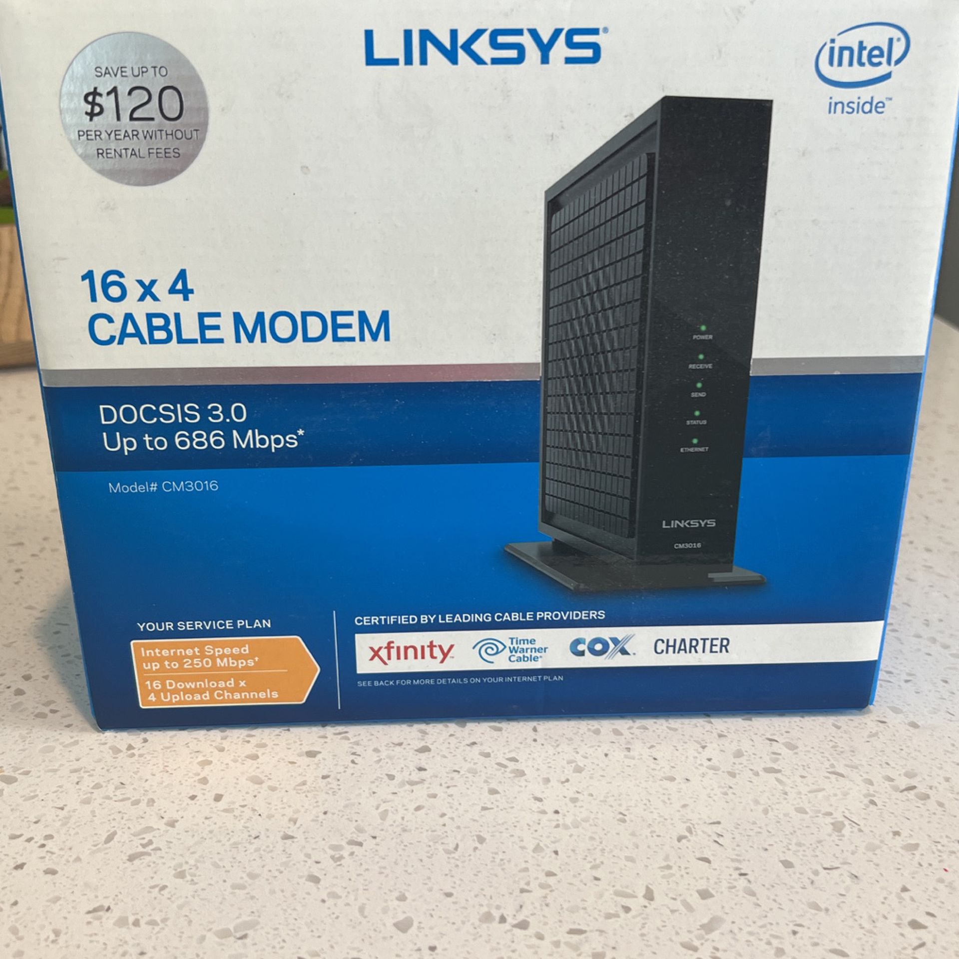 Linksys 16x4 Cable Modem By intel