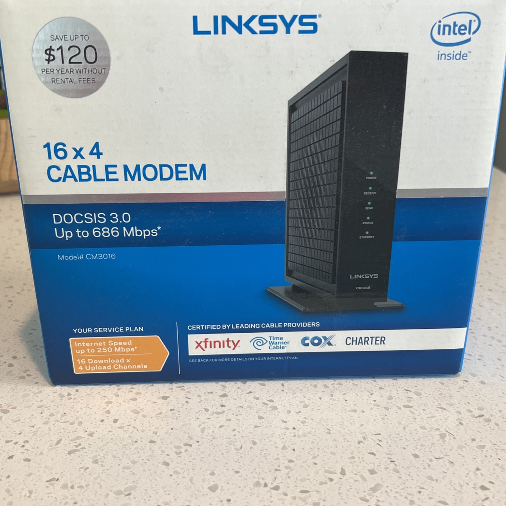 Linksys 16x4 Cable Modem By intel